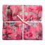 India Ink Pink Bird of Paradise Kantha Stitched Throw