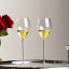 Riedel Veloce Champagne Wine Glasses, Set of 2 on the table with roses