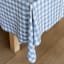 Linen House Oxford Check Tablecloth, Light Blue - 6 Seater detail on the table