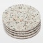 Alkaline Terrazzo Coasters, Set of 4 - White and Neutral Terrazzo 