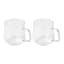 Maxwell & Williams Blend Sala Glass Mug 400ML Set of 2 Clear Gift Boxed - 400ml - Clear angle