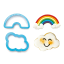 Decora Cookie Cutters Rainbow & Cloud, Set of 2 