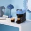 Nespresso Vertuo Pop Coffee Machine - Pacific Blue with cups of coffee