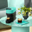 Nespresso Vertuo Pop Coffee Machine - Aqua Mint on the table