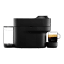 Nespresso Vertuo Pop Coffee Machine - Liquorice Black angle with a mug