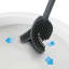 Joseph Joseph Flex 360 Luxe Advanced Toilet Brush close up of brush head in use