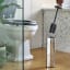 Joseph Joseph Flex 360 Luxe Advanced Toilet Brush open next to toilet