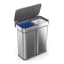 Simplehuman Rectangular Dual Compartment Sensor Bin With Voice And Motion Control, 58L detail of the interior