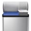 Simplehuman Rectangular Dual Compartment Pedal Bin, 46L detail of the dual compartment 