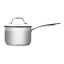 Sagenwolf Silver Series Stainless Steel Saucepan with Glass Lid, 16cm angle