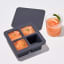 W&P XL Ice Tray and Ice Tray Treats Recipe Book Gift Set - Charcoal ice tray with frozen juice