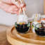 Ngwenya Glass Mini Butter/Condiment Bowl with soy source and sushi