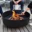 Sprung Outdoor Living Round Fire Pit with Lid with fire