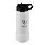 Kulgo Flask with Ring Top Straw Cap, 500ml - White angle