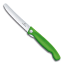 Victorinox Swiss Classic Round Foldable Serrated Paring Knife, 11 cm - Green angle