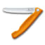 Victorinox Swiss Classic Round Foldable Serrated Paring Knife, 11 cm - Orange angle