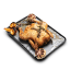 Dreamfarm Fledge Flip Edge Double Sided Cutting Board - Big with a grilled full chicken