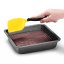 Dreamfarm Mini Chopula Spatula - Yellow cutting the chocolate brownie