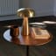 Haus Republik Button Portable and Rechargeable Lamp, 15.5cm x 20.5cm - Gold on the side table