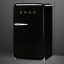 Smeg Retro 50's Style Bar Refrigerator - Glossy Black side view