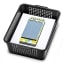 Madesmart Classic Medium Storage Basket - Antimicrobial Carbon with books