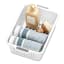 Madesmart Classic Small Storage Basket - Antimicrobial White with cloths, lotion and a brush