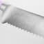 Wusthof Classic Colours Double Serrated Bread Knife, 23cm - Purple Yam detail