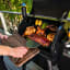 Traeger Pro 575 Wood Pellet Grill with food