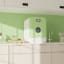Daan Tech Bob Dishwasher Eco-Compact - Almond Green on the kitchen counter