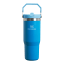 Stanley The IceFlow Flip Straw Vacuum-Insulated Tumbler, 890ml - Azure angle