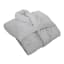 Club Classique Light Grey Unisex Fleece Bathrobe - Medium