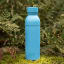 Built Planet Eco Friendly Recycled Water Bottle, 500ml - Blue on the grass