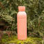 Built Planet Eco Friendly Recycled Water Bottle, 500ml - Coral Pink on the grass