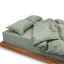 Thread Office Sage Washed Cotton Duvet Cover Set - Double