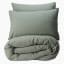 Thread Office Sage Washed Cotton Duvet Cover Set