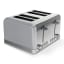 Swan Retro 4-Slice Toaster, 1600W - Grey