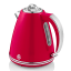 Swan Retro Cordless Kettle, 1,5L - Red angle