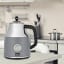 Swan Retro Cordless Kettle with Gauge, 1,7L - Grey on the kitchen counter