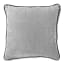 Thread Office Adore Flint Grey Contrast Piping Cushion with Inner, 60cm x 60cm
