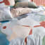 Linen House Ortensia Duvet Cover Set in Blue - King detail on the bed