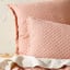 Linen House Raquelle Duvet Cover Set in Pink Clay - King detail on the bed