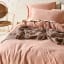 Linen House Raquelle Duvet Cover Set in Pink Clay - King detail on the bed