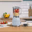 Smeg Retro Jug Blender, 1.5L - Pastel Blue with berries and bananas 