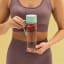 Brabantia Make & Take Water Bottle with Strainer, 500ml - Jade Green showing scale