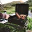 Traeger Ranger Wood Pellet Grill with meat