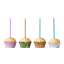 Tala Set of 12 Candles - Bright on cupcakes