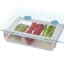 Joseph Joseph FridgeStore Under-shelf Storage Drawer angle with vegetables