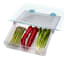 Joseph Joseph FridgeStore Under-shelf Storage Drawer angle with vegetables