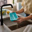 Joseph Joseph Flow Easy-fill Ice-cube Tray pouring water in the tray
