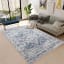 Fotakis Rugs & Floors Revival Printed Grey Polyester Rug - 160x230 on the floor with a couch